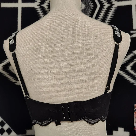 🖤 EUC Victoria's Secret Dream Angels Push Up W/O Padding Unlined Plunge Bra, 34 - Picture 13 of 16